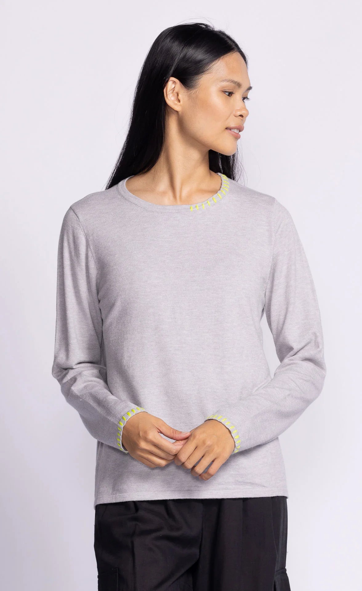 Patricia Sweater in Grey/Green