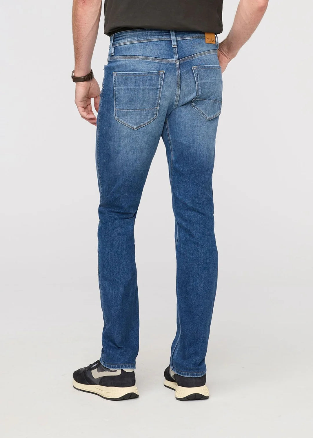 Perf Denim+ Slim Straight- Alpine Indigo