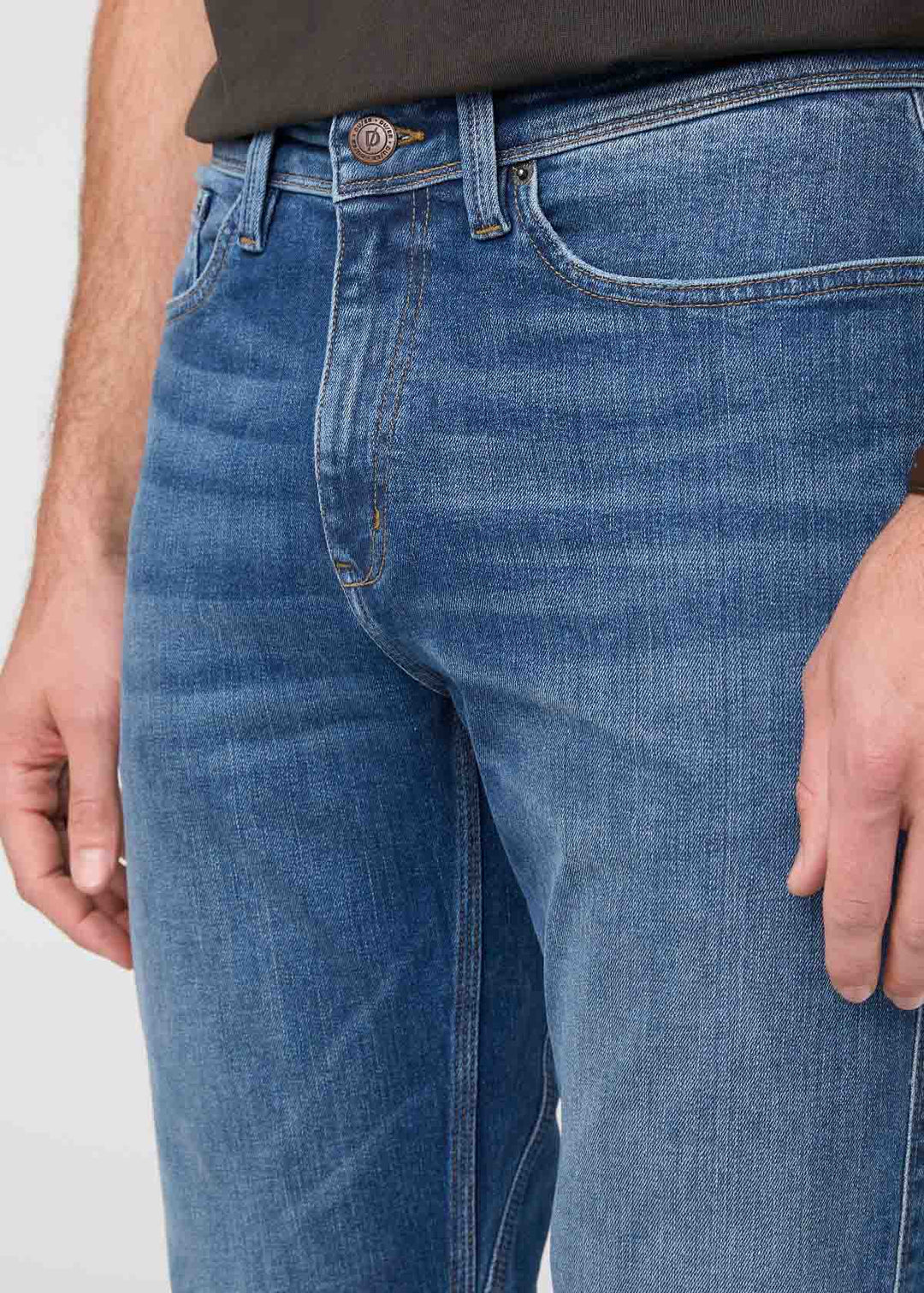 Perf Denim+ Slim Straight- Alpine Indigo