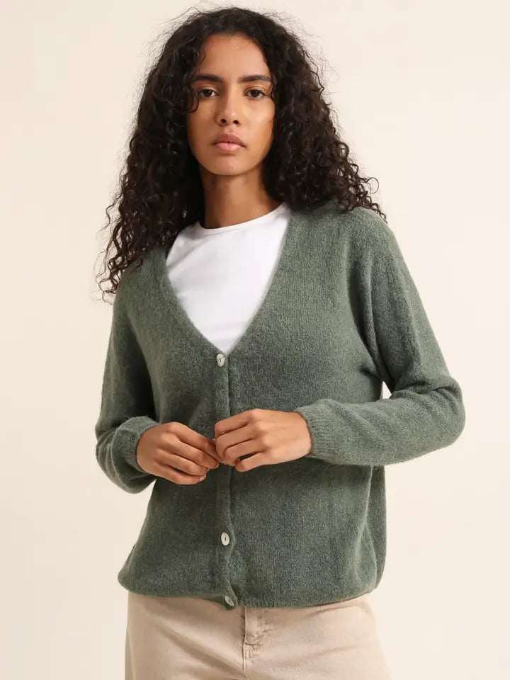 Alpaca Cardigan - Persimmon