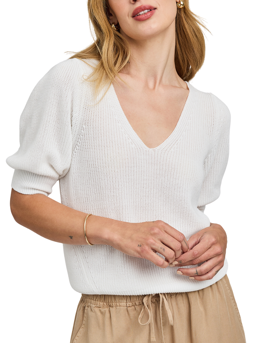 Phoebe Pullover Sweater- White