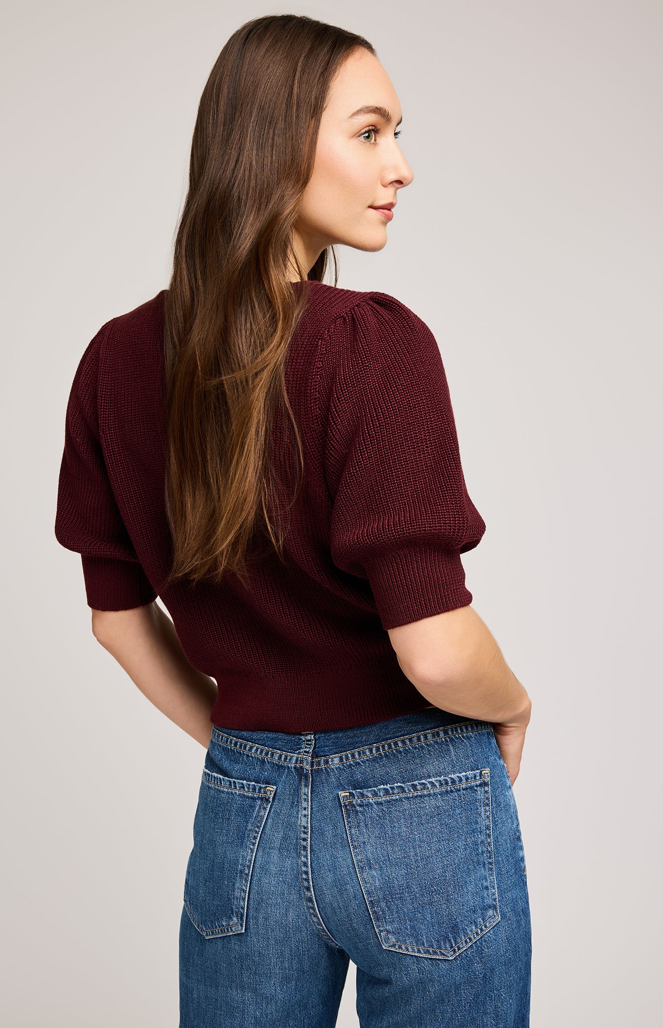 Phoebe Pullover Knit Sweater - Merlot