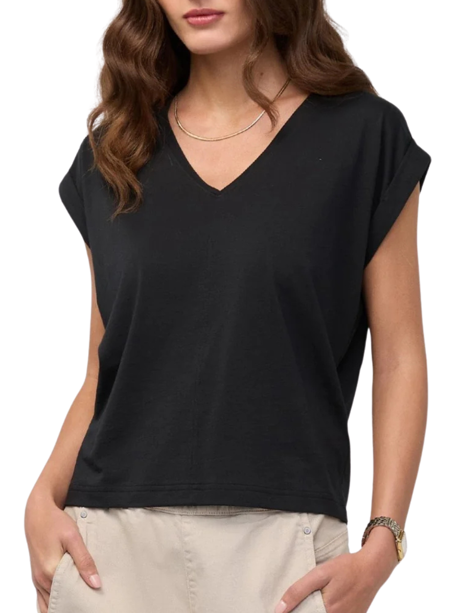 PurePima Dolman V-Neck - Black