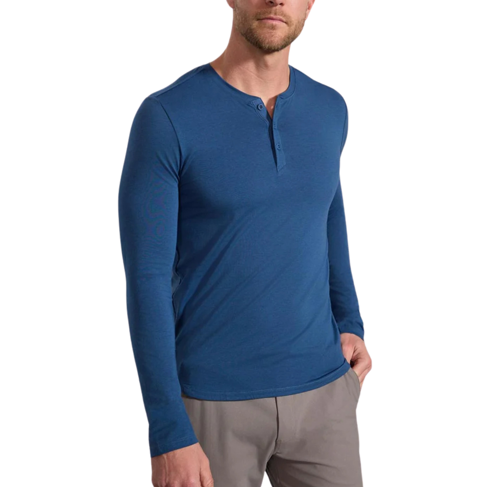 Pima LS Henley in Blue