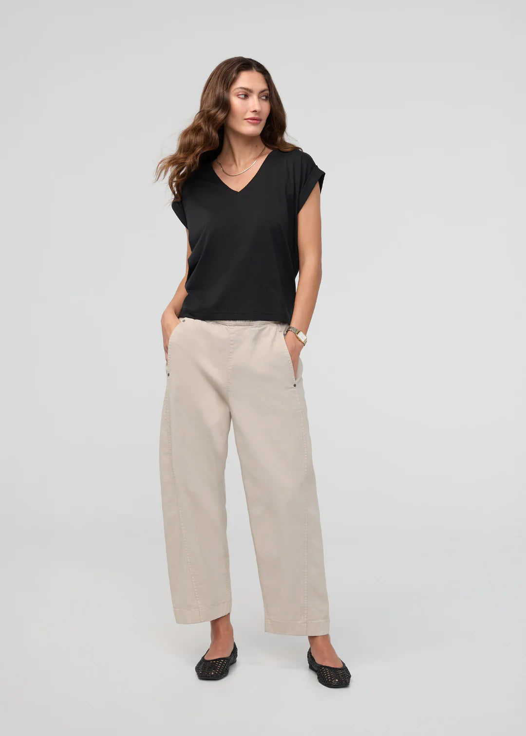PurePima Dolman V-Neck - Black