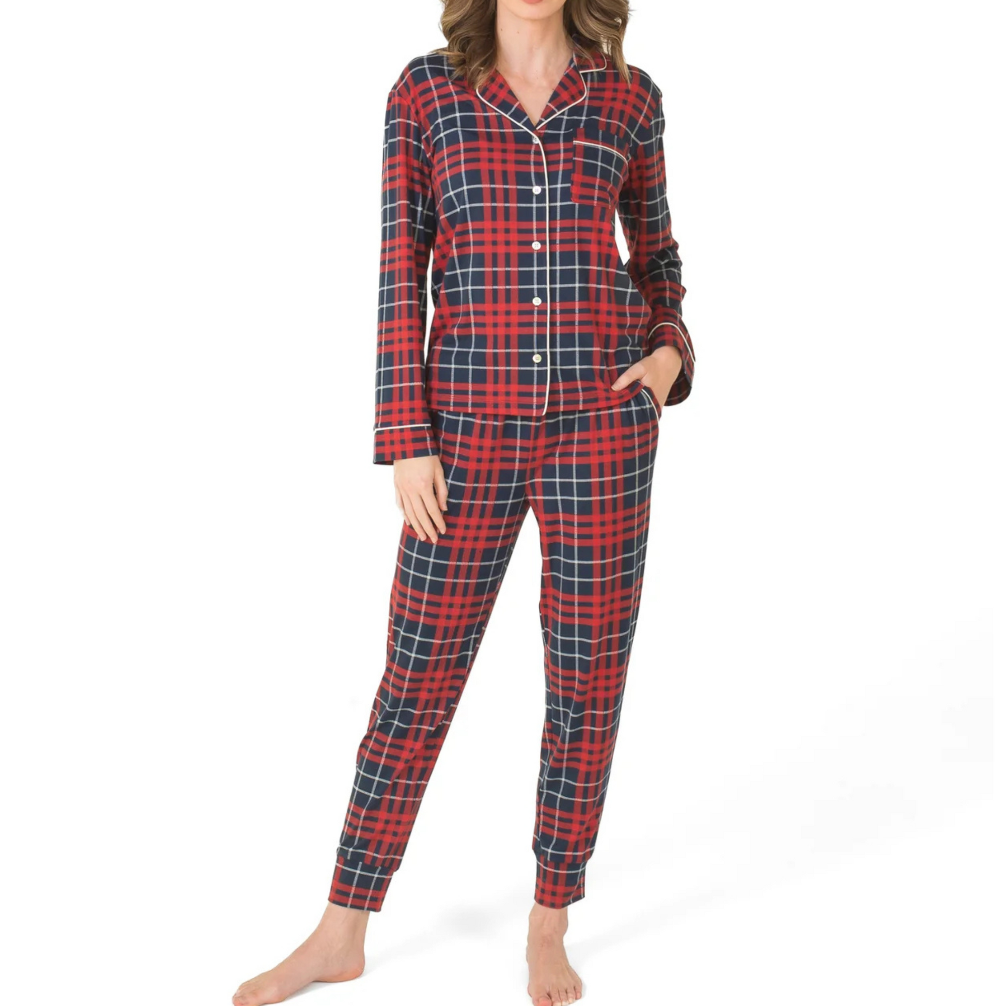 Pajama Set in Red Plaid