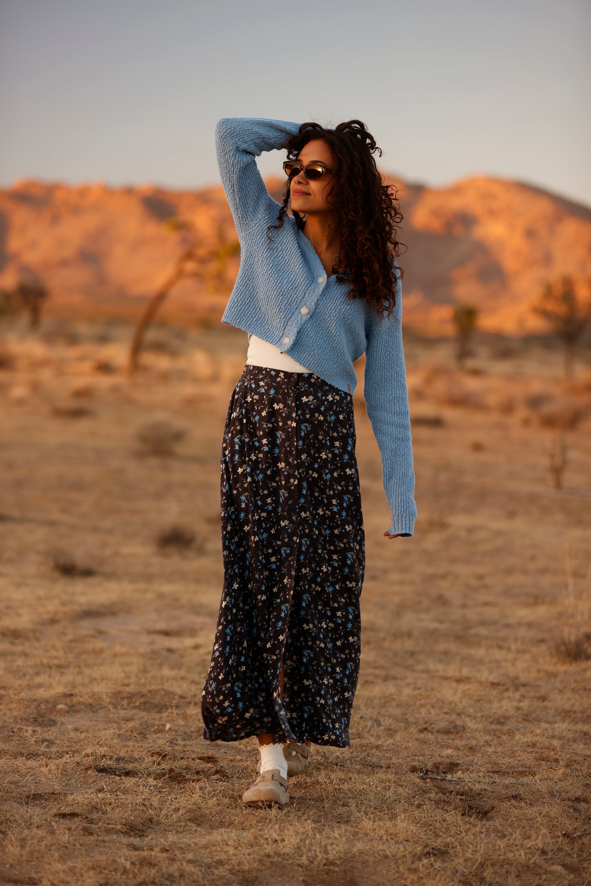 Poplar Button Cardigan - Lakeside Blue