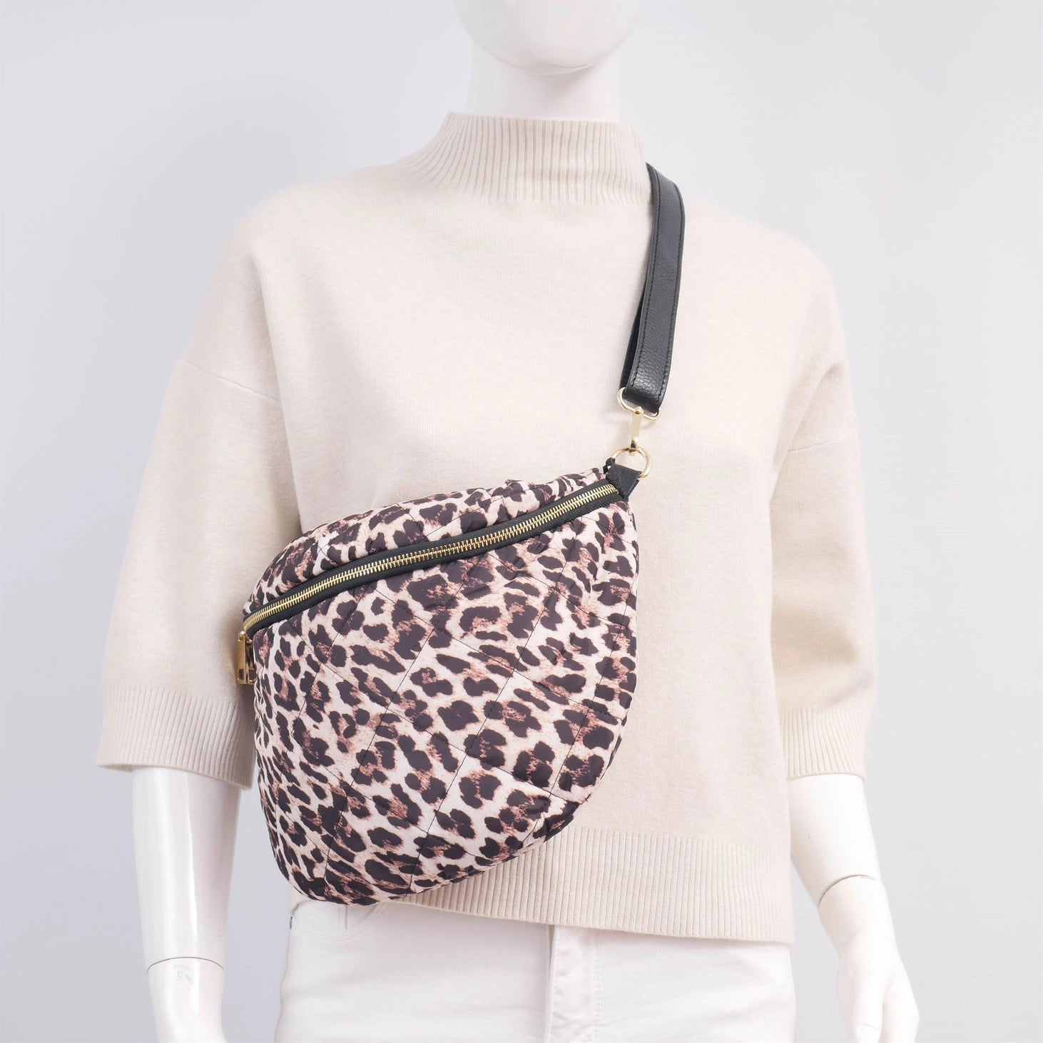 Quilted Leopard Sling Bag