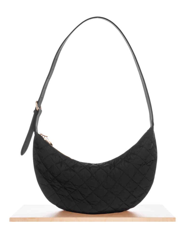 Ela Quilted Crossbody in Black