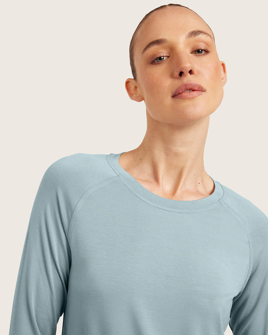 Raglan Sleep Top- Mineral Blue
