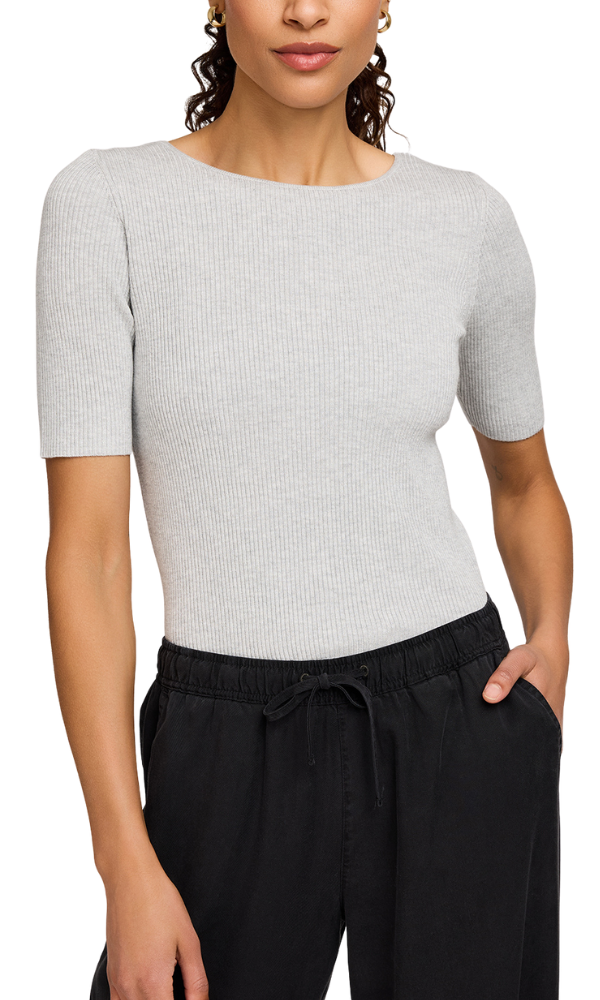 Rooney Low Back Knit - Heather Ash