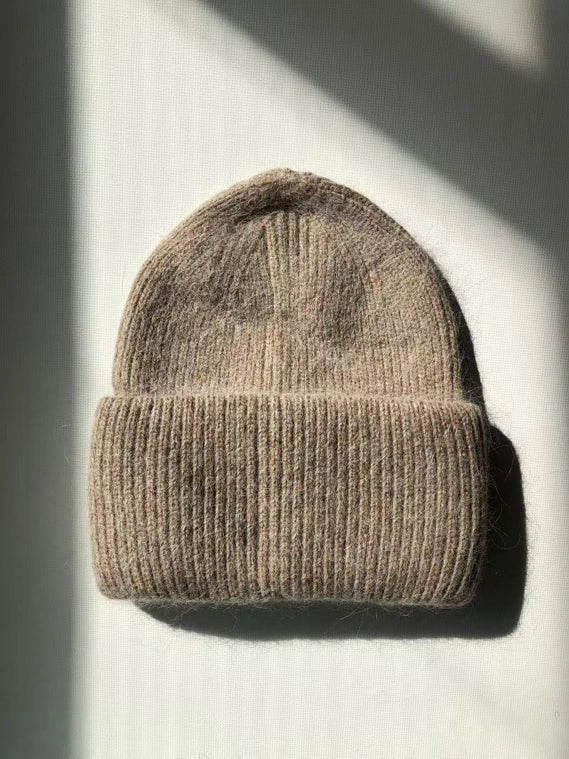 Royal Angora Beanie- Soft Mushroom