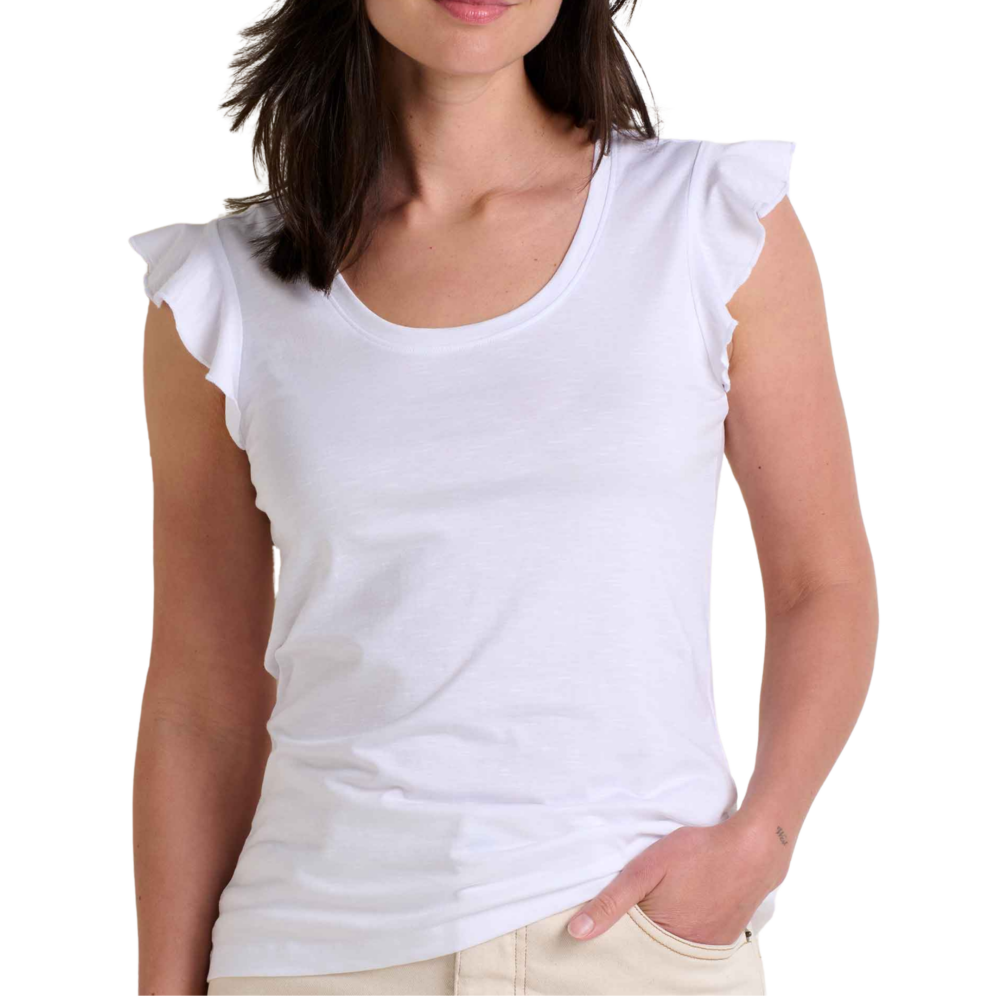 Rufflita Tee - White