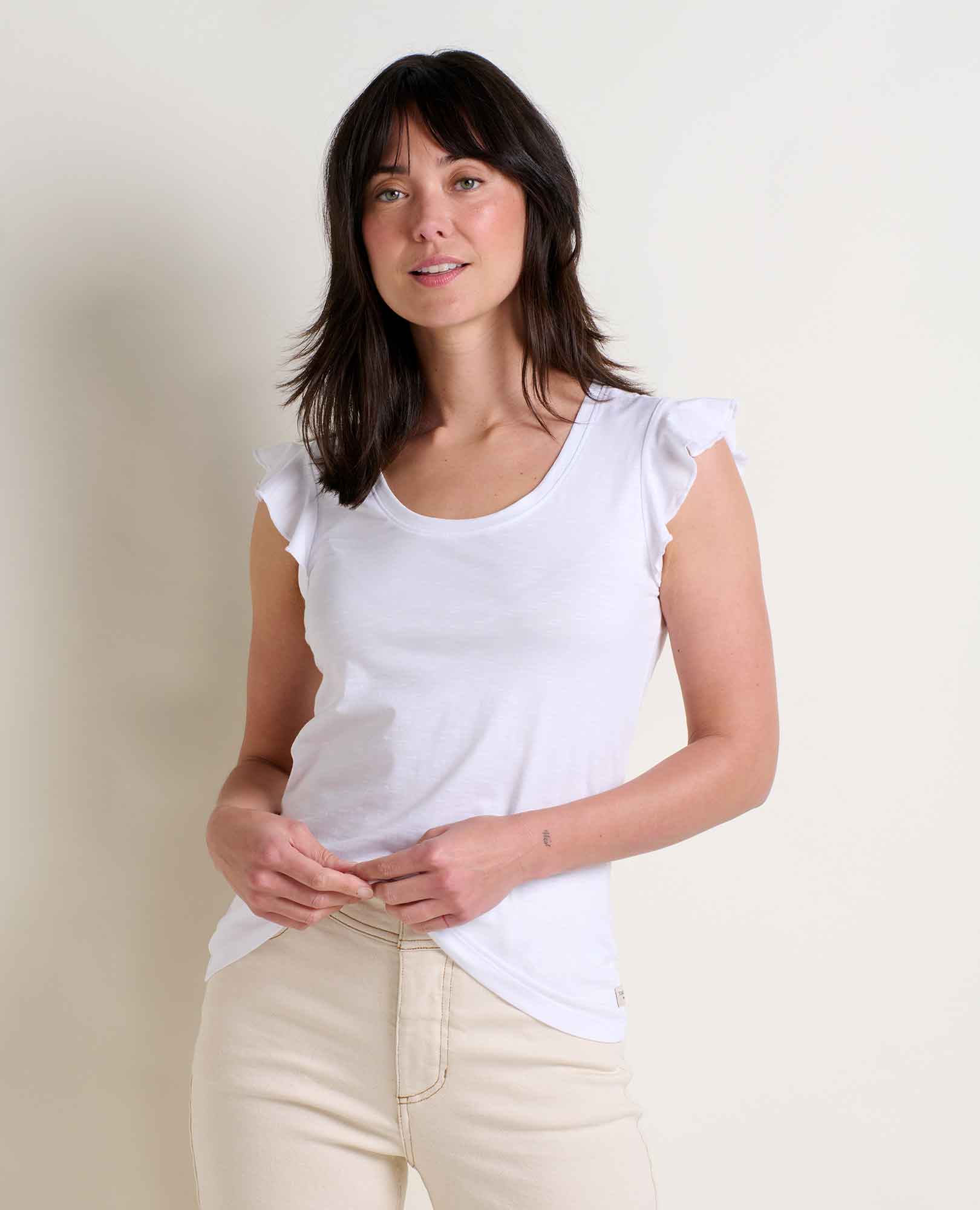 Rufflita Tee - White