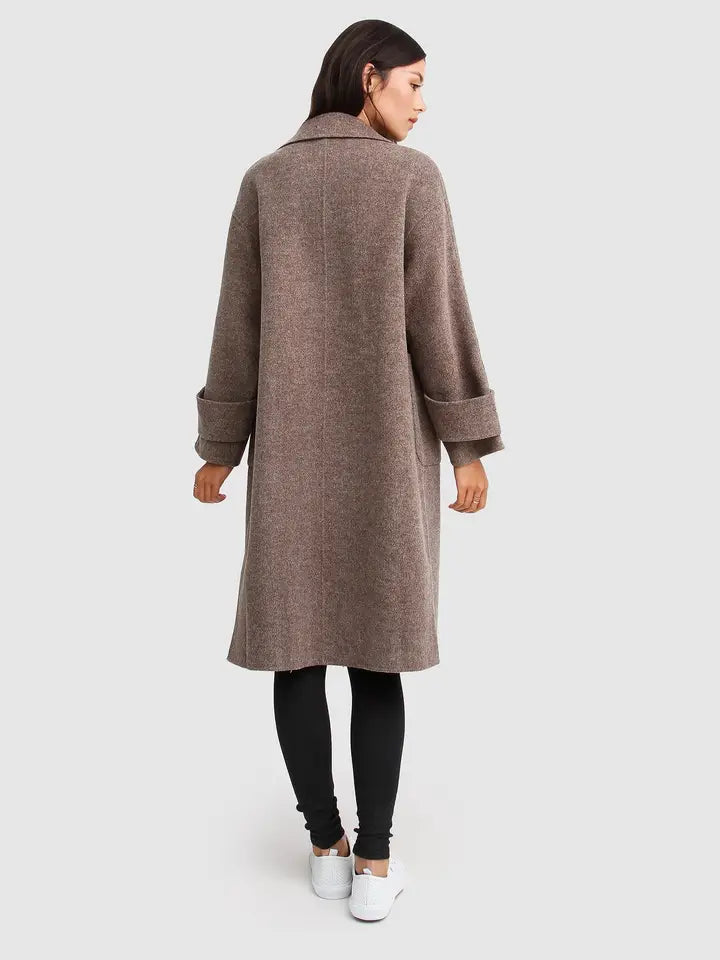 Rumour Has It Oversized Wool Coat - Soft Brown