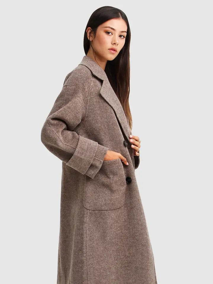 Rumour Has It Oversized Wool Coat - Soft Brown