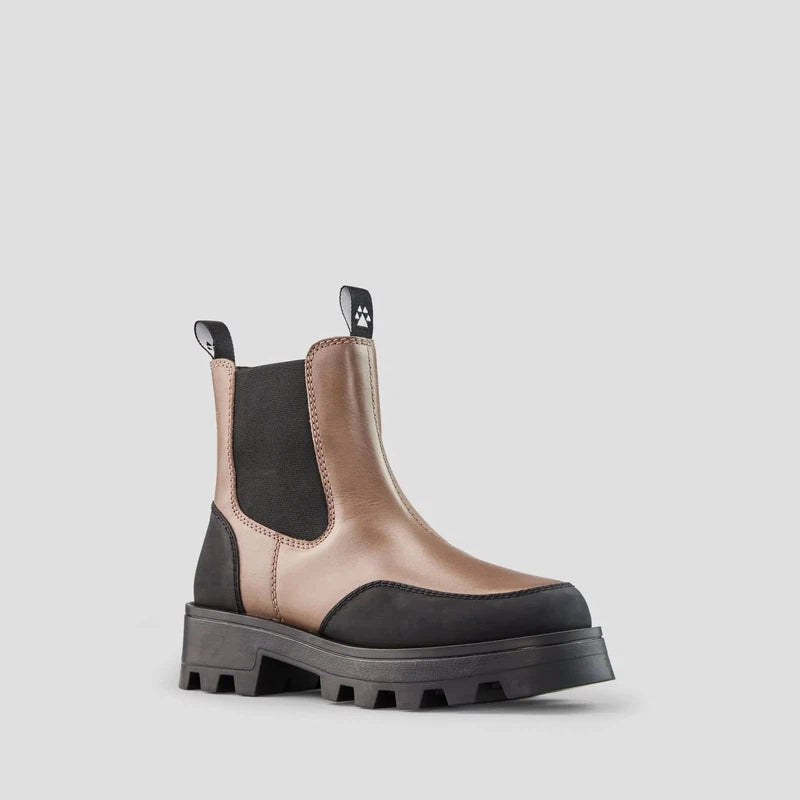 Shani Waterproof Leather Boot in Almond