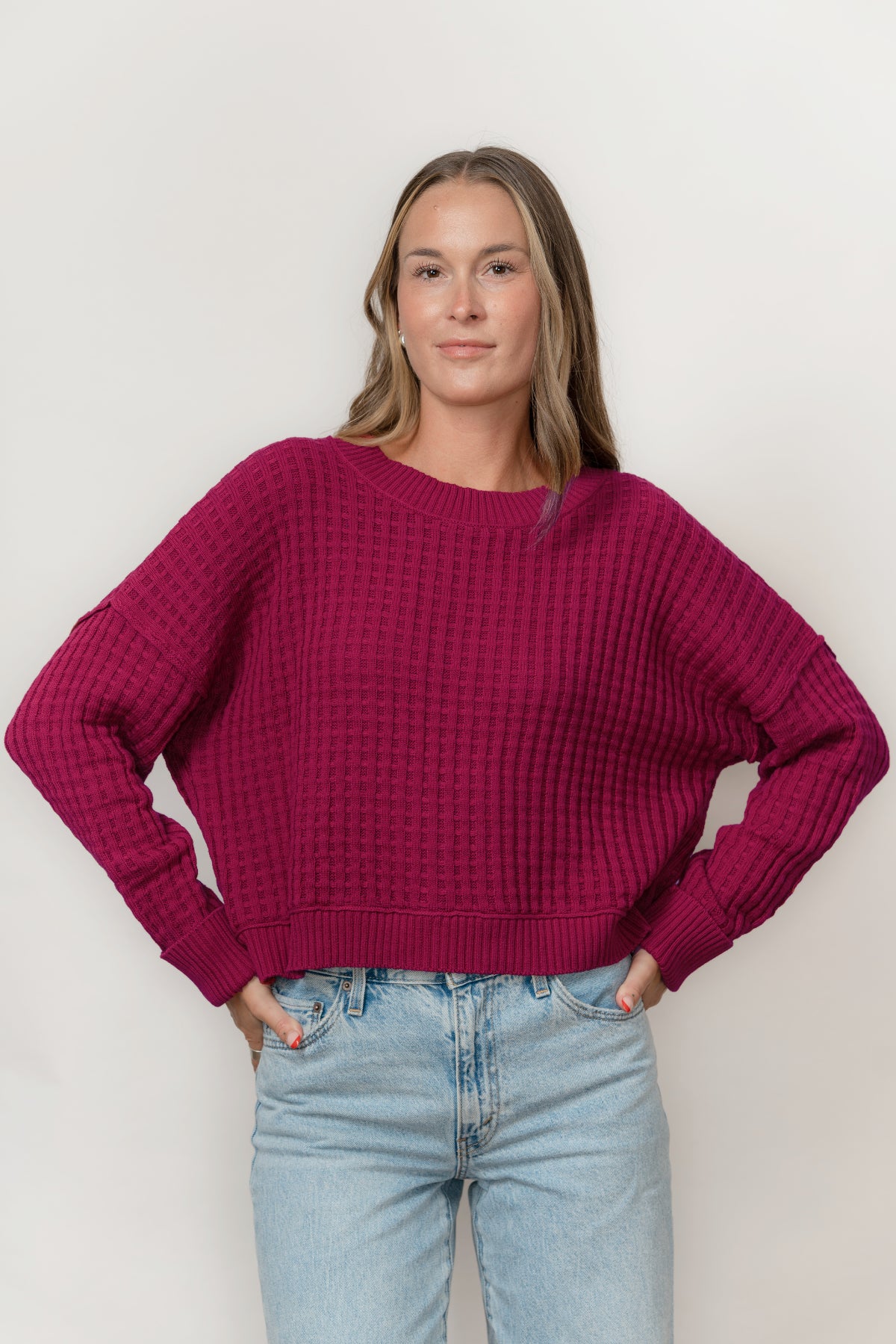 Sailing Sweater - Cranberry
