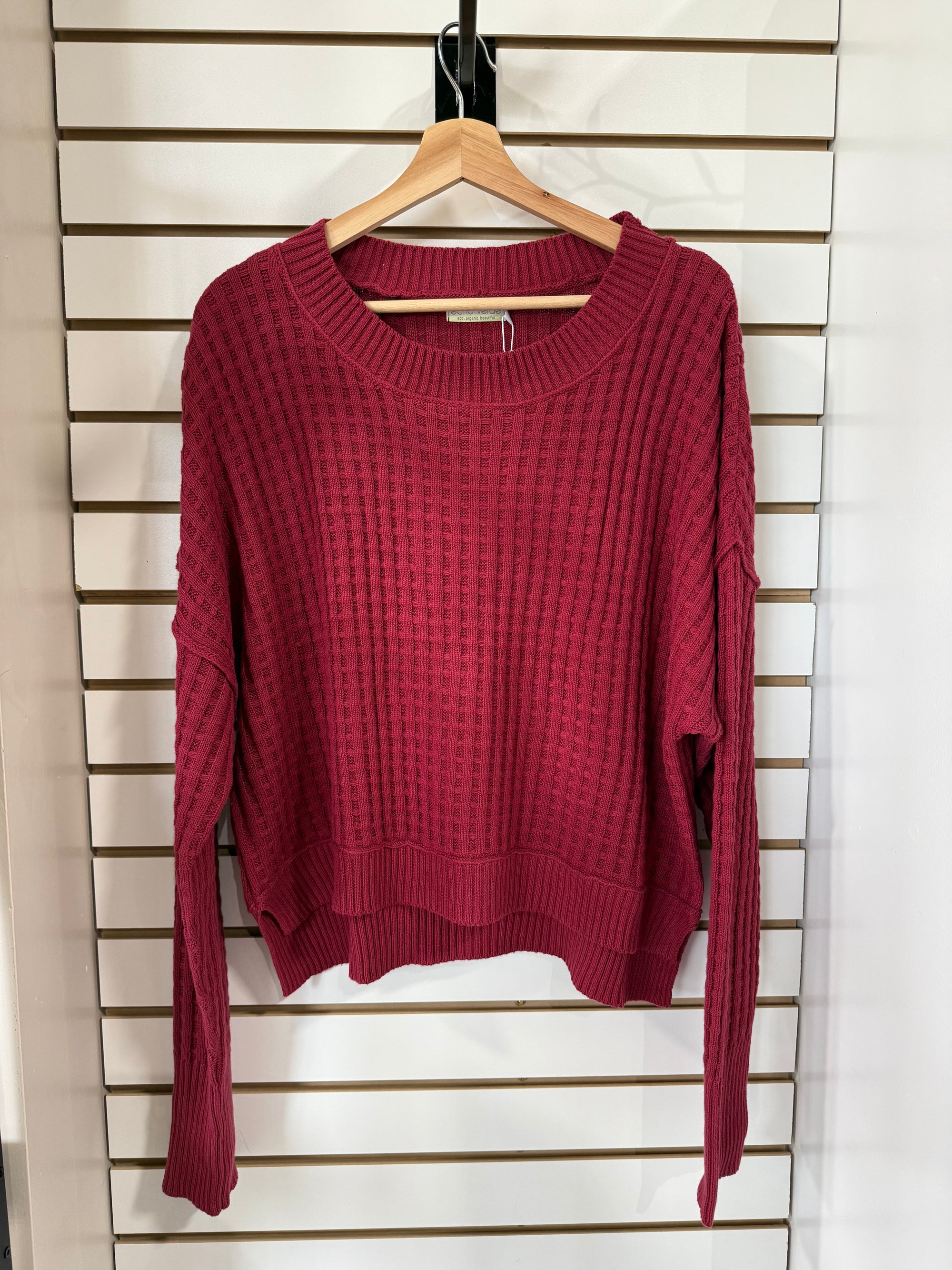 Sailing Sweater - Cranberry