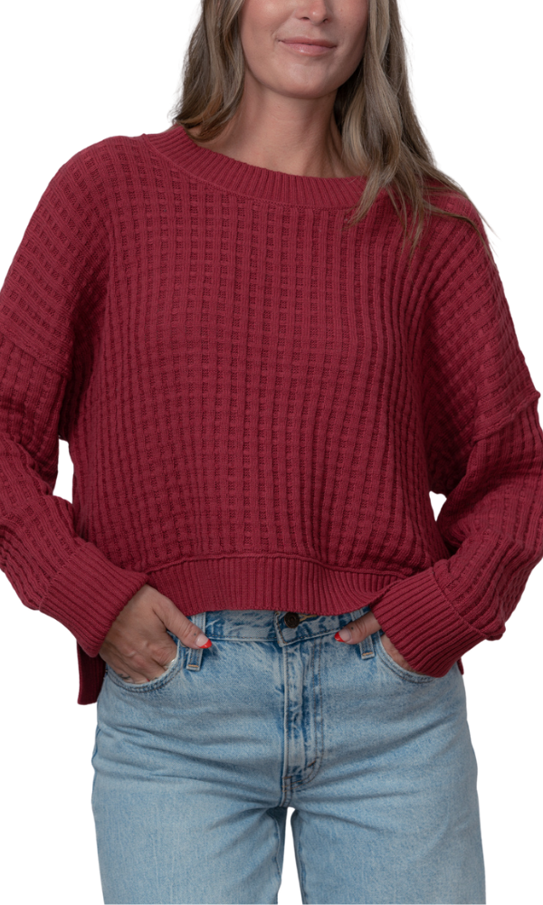 Sailing Sweater - Cranberry