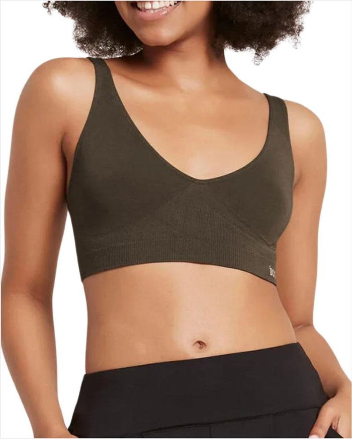 Seamless Padded Shaper Bra in Olive