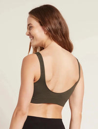 Seamless Padded Shaper Bra in Olive