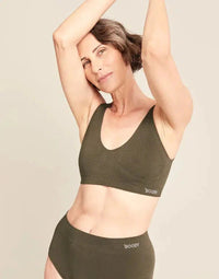 Seamless Padded Shaper Bra in Olive