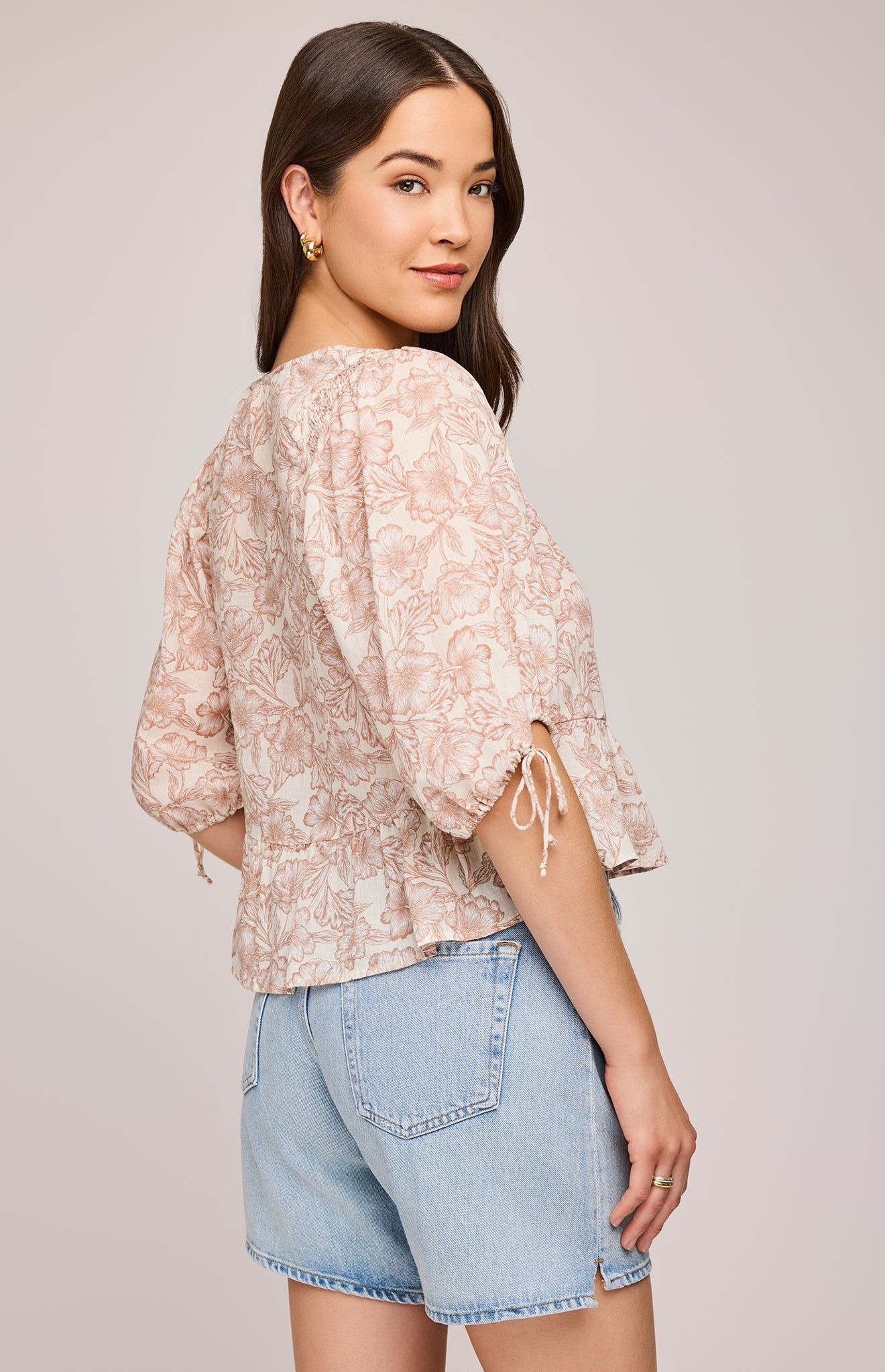 Serafina Floral Blouse - Desert