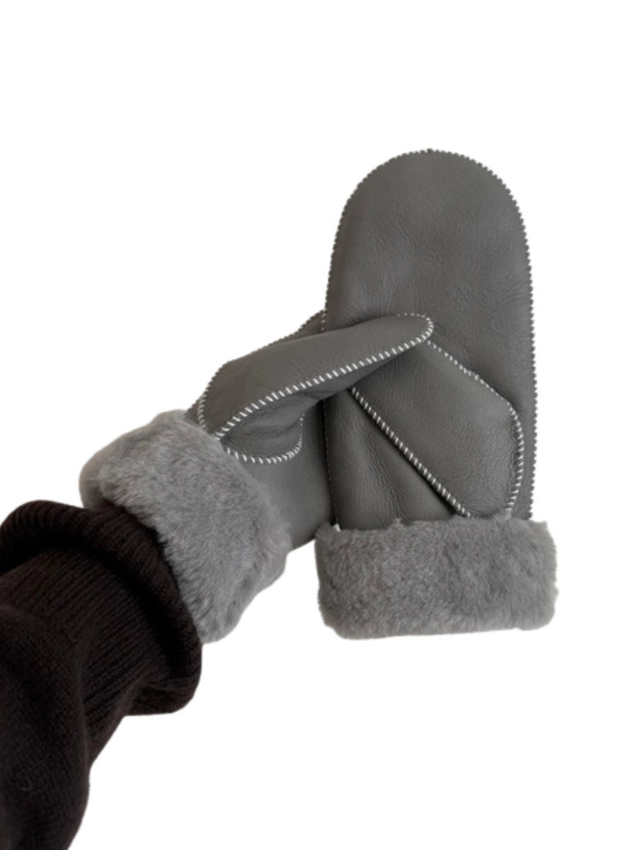 Shearing Lined Mittens - Slate Grey