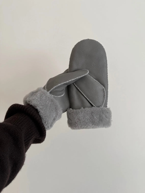 Shearing Lined Mittens - Slate Grey