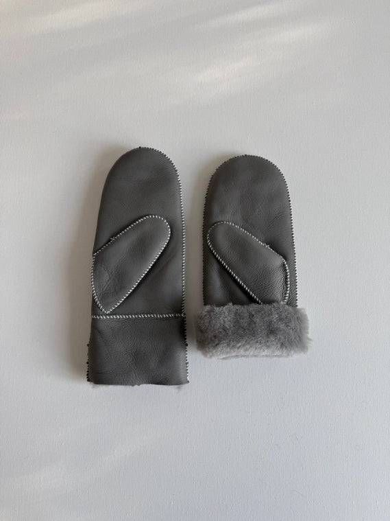 Shearing Lined Mittens - Slate Grey