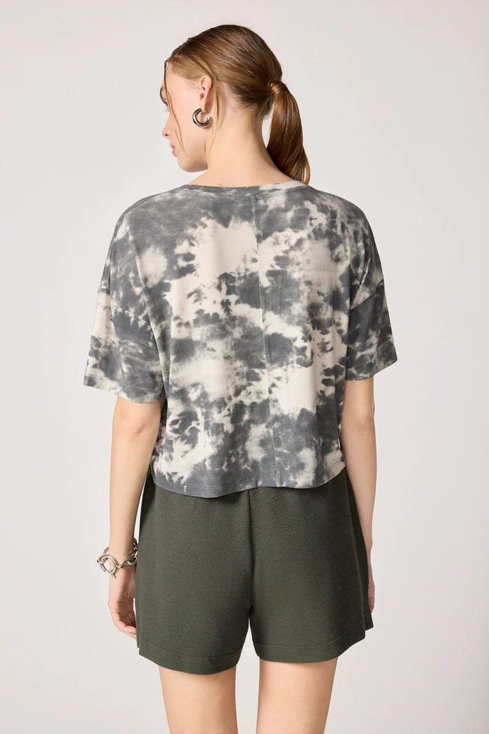Shibori Boyfriend Tee - Moonbeam