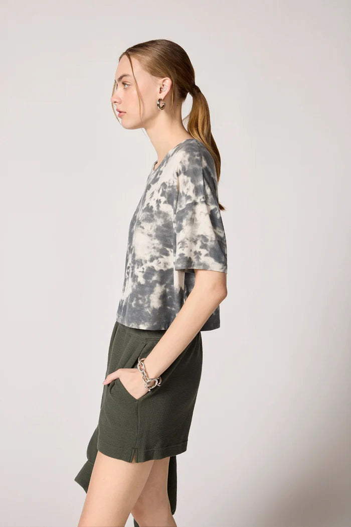 Shibori Boyfriend Tee - Moonbeam