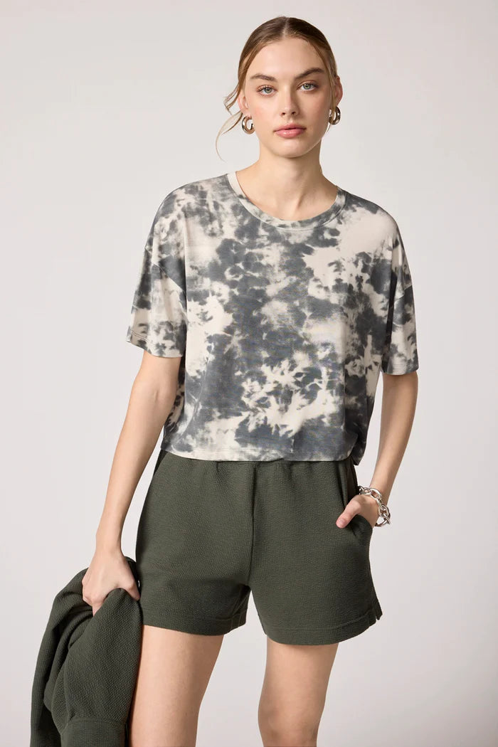 Shibori Boyfriend Tee - Moonbeam