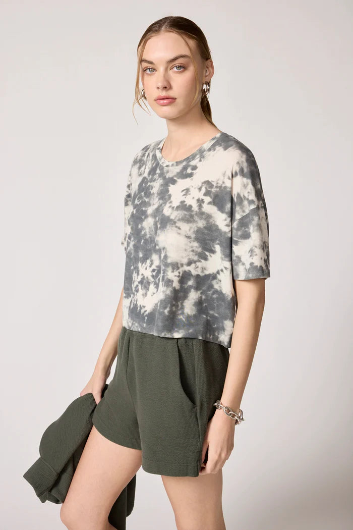 Shibori Boyfriend Tee - Moonbeam