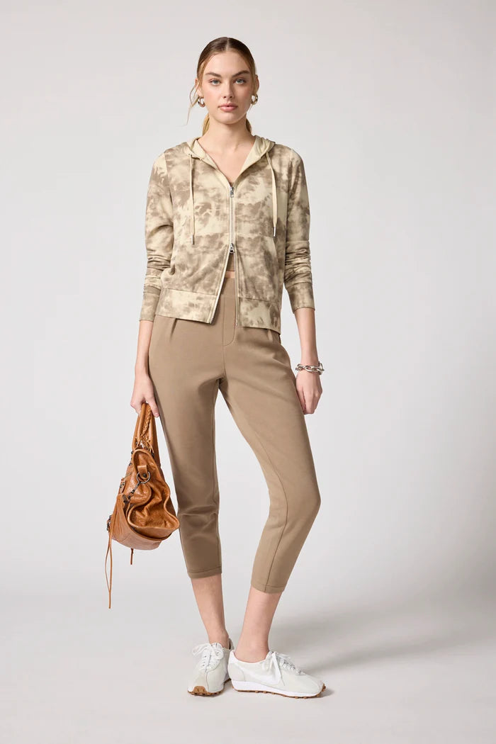 Shibori Zip Up - Brown Mix