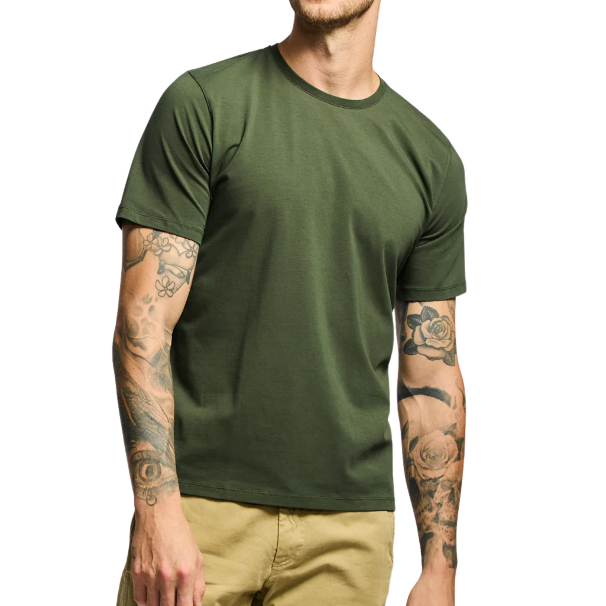 Crew Neck T-Shirt in Forest