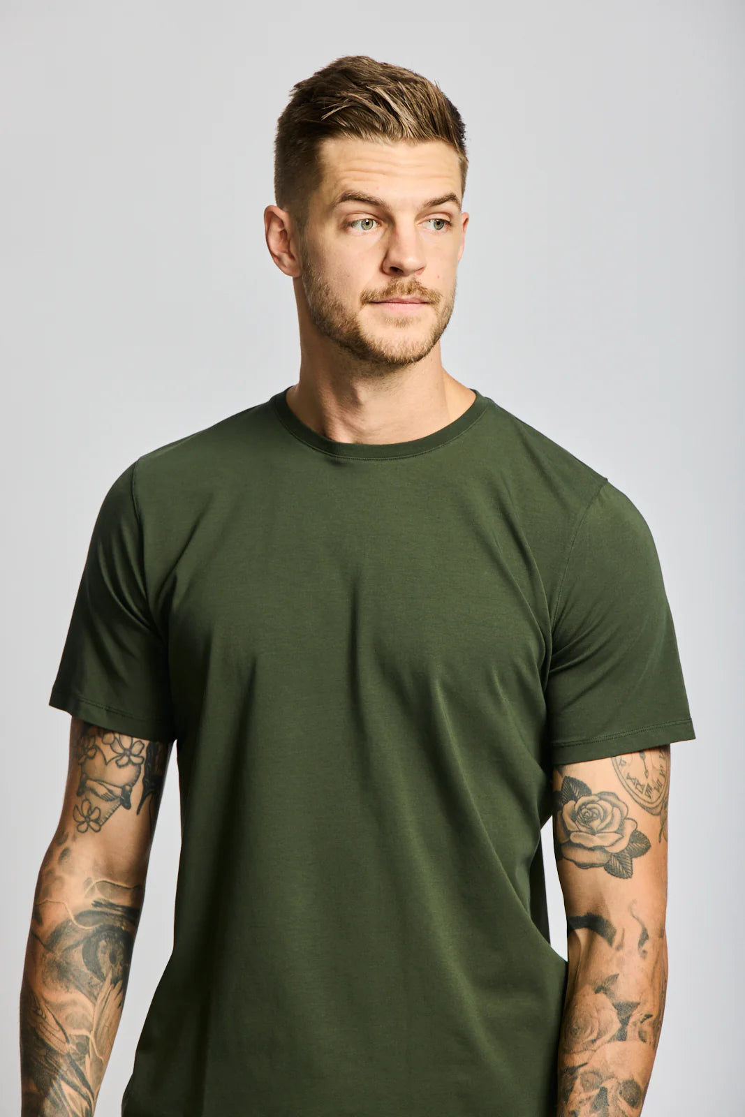 Crew Neck T-Shirt in Forest