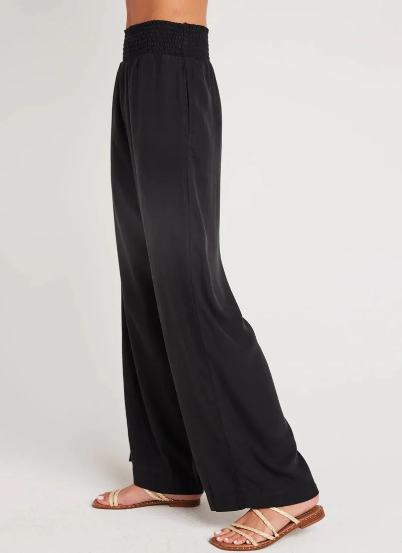 Smocked Wide Leg - Black