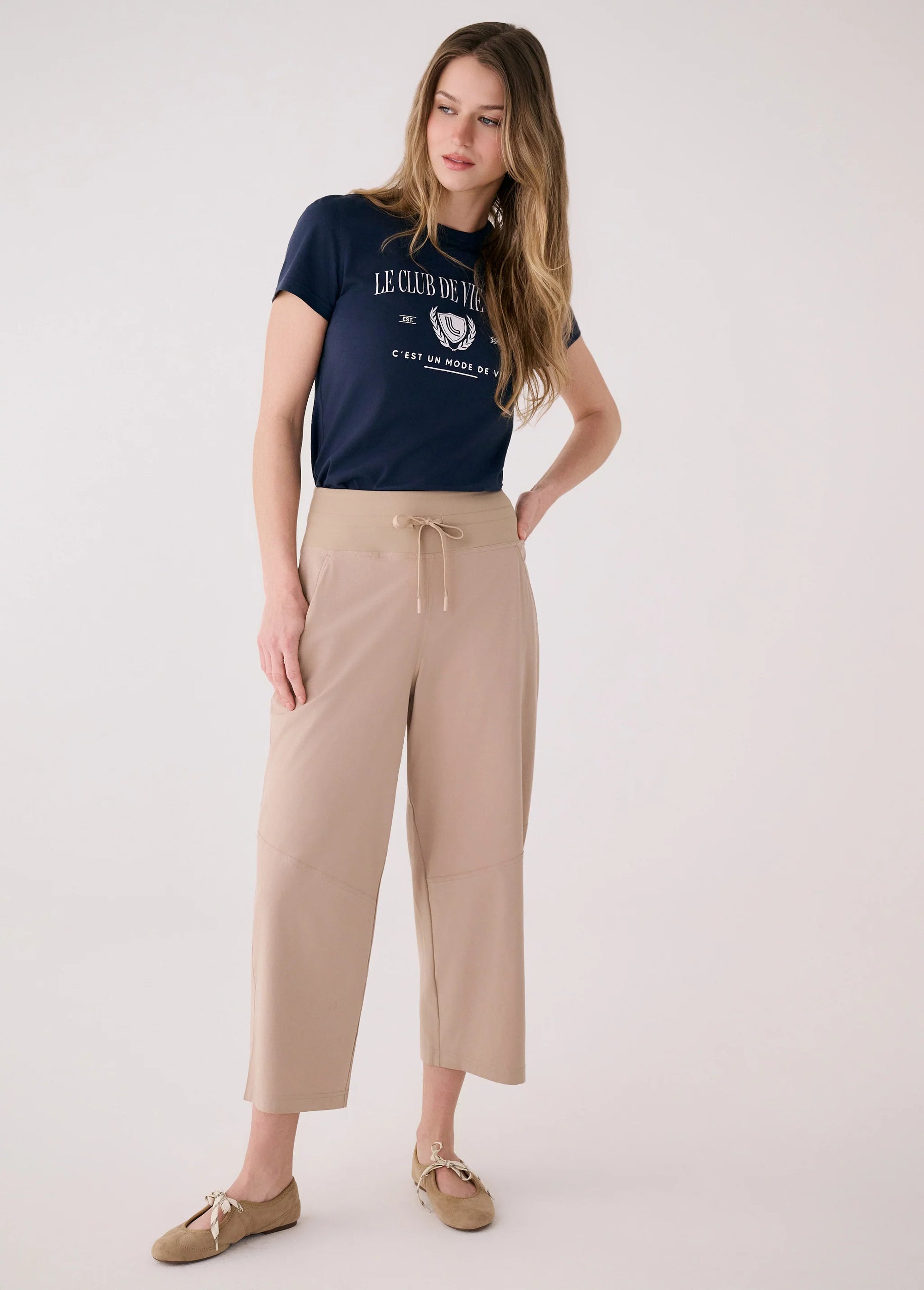 Sofia Crop Pant - Sandstone