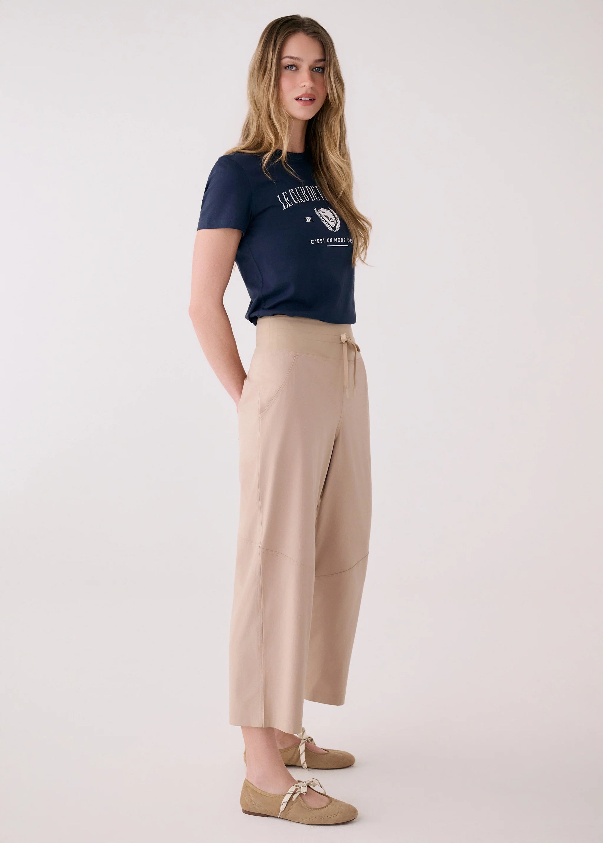 Sofia Crop Pant - Sandstone