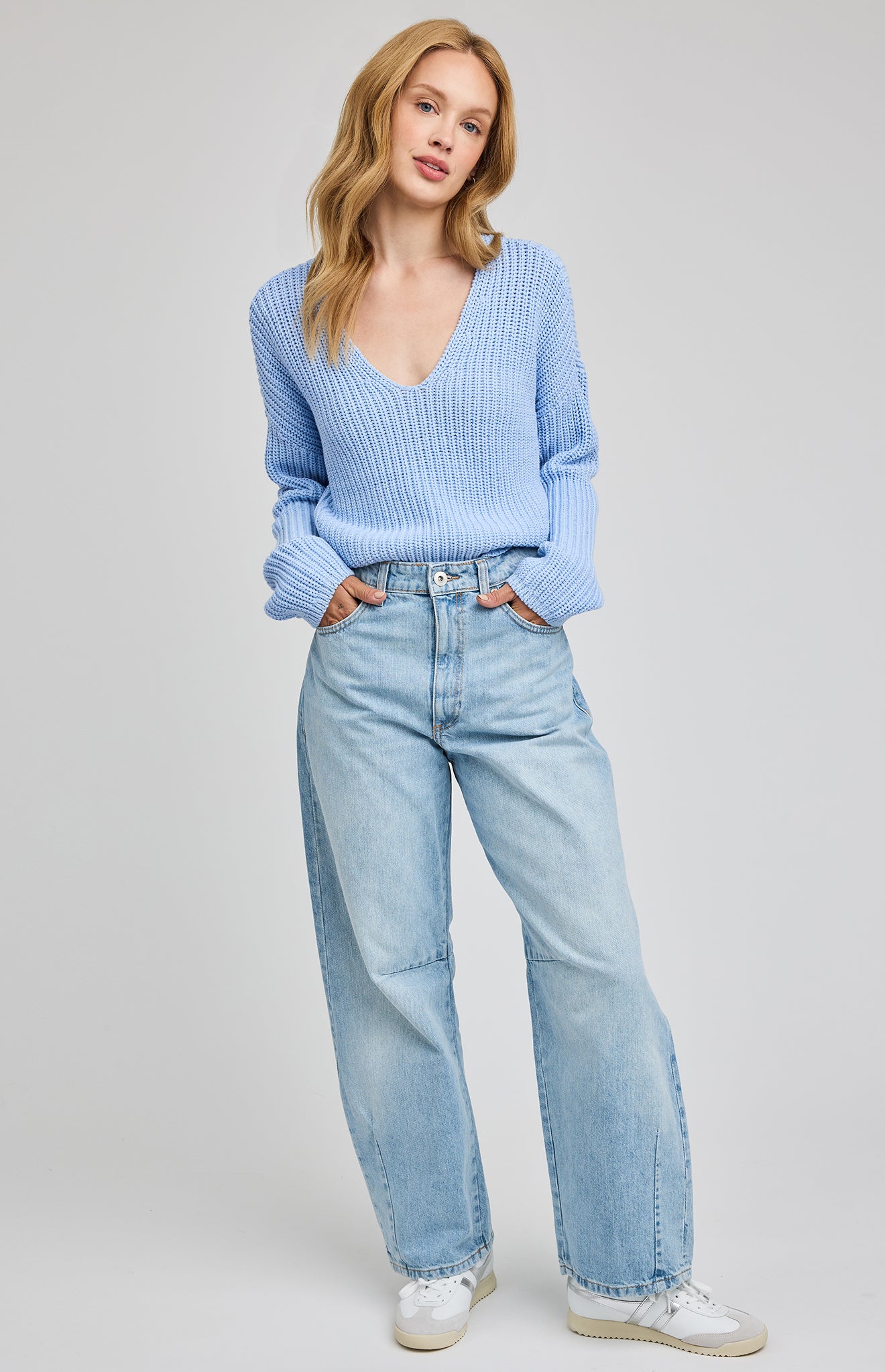 Spencer Knit Sweater- Sky