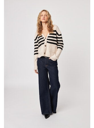 Stanley Sweater- Nougat Blk/Crm Stripe