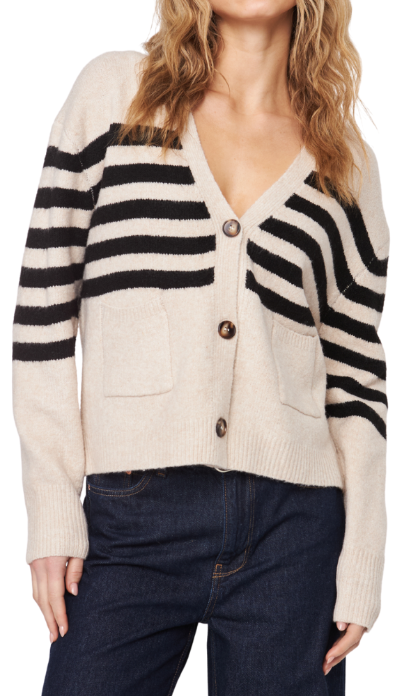 Stanley Sweater- Nougat Blk/Crm Stripe