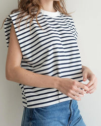 Striped Cassie Boxy Sleeveless Top