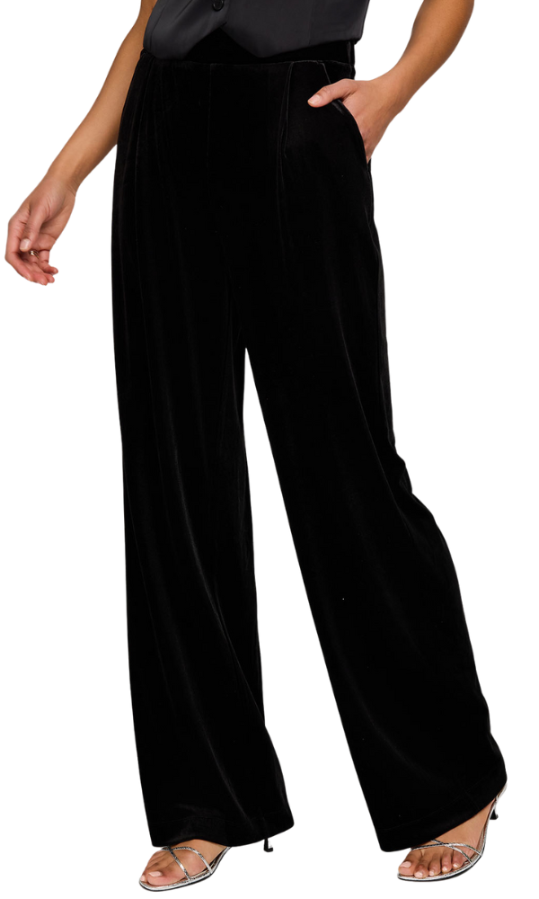 Sylvia Velvet Pant - Black