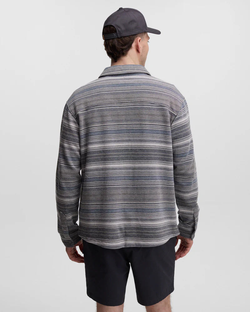 Men's Thompson Shacket - Black/Grey Stripe