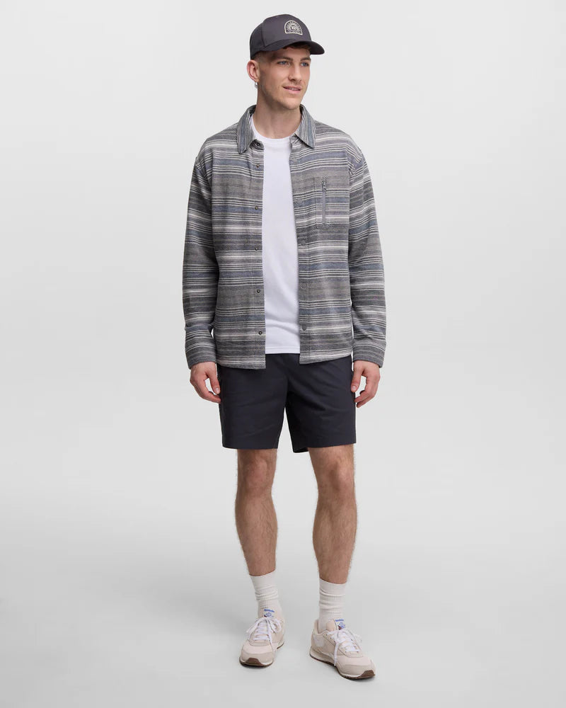 Men's Thompson Shacket - Black/Grey Stripe