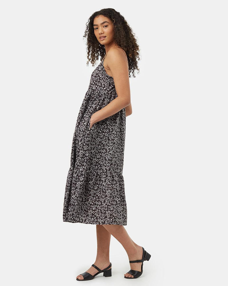 Tiered Cami Dress by Ten Tree in Black Floral