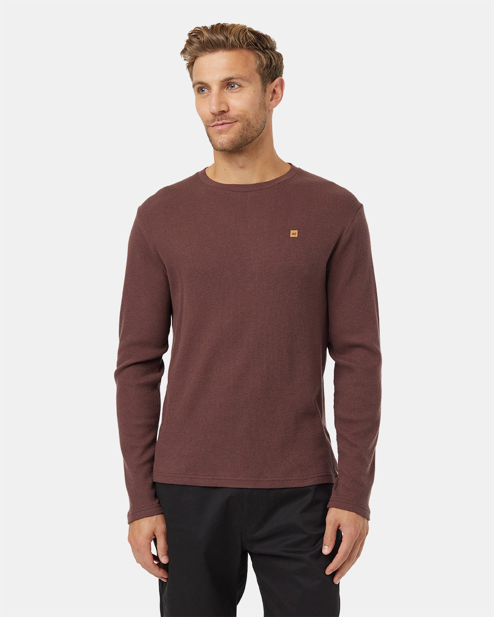 Treewaffle Long Sleeve in Mahogany